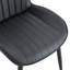 Ensemble de 4 chaises de salle à manger noires ergonomiques et minimalistes