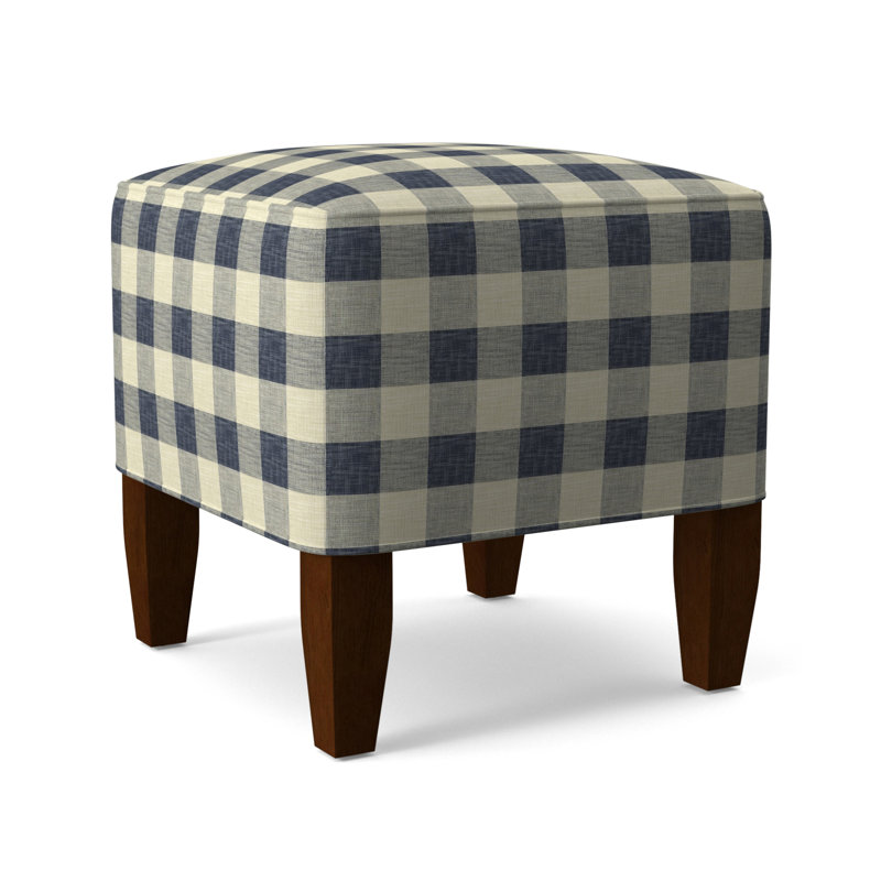 Brooklyn Upholstered Ottoman, Beige Performance Fabric; 0851-73, Coffee Finish