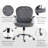 Velvet Home Office Chair, Button Tufted Desk Chair Adjustable Height And Swivel Wheels-993844518