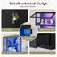 Vitrine 31,5 "de large à 4 niveaux RVB noir avec tablettes réglables et portes en verre rabattables-134316732