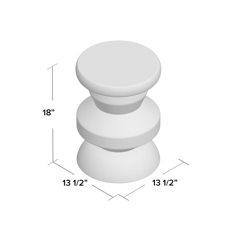 Summer Swirl Solid Wood Accent Stool