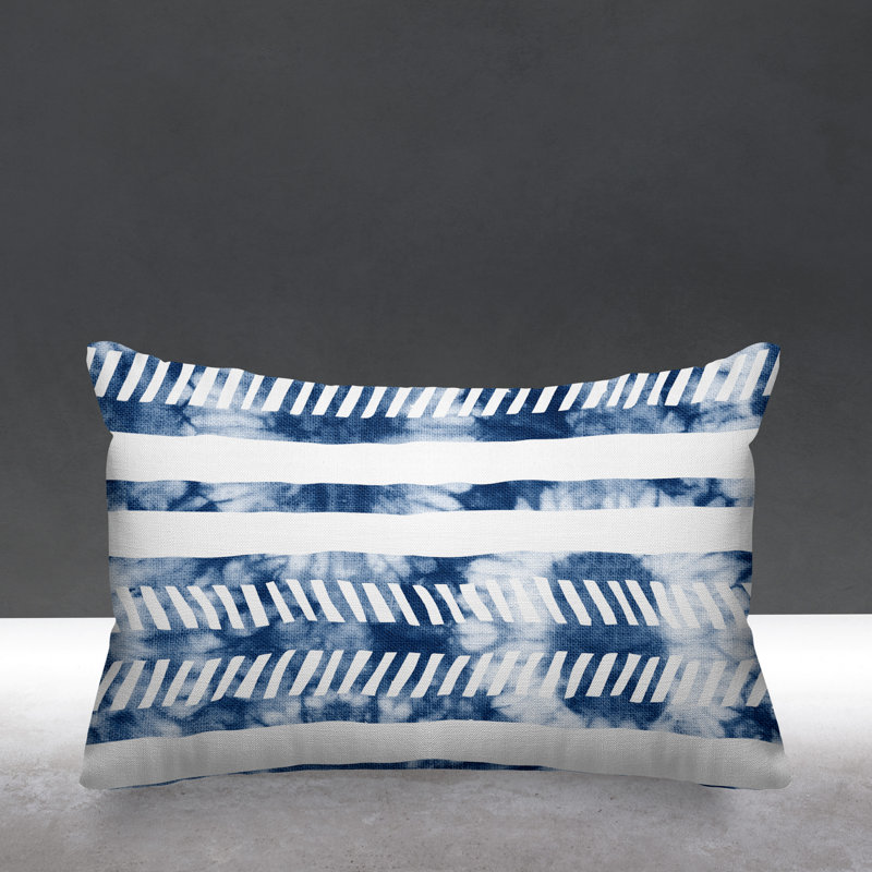 Hosi Striped Outdoor Reversible Throw Pillow