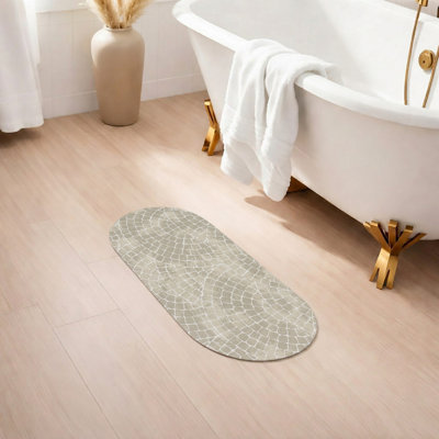Tapis de bain décoratif décoratif 40 x 18 - Tapis ultra-absorbant à séchage rapide avec envers en caoutchouc antidérapant