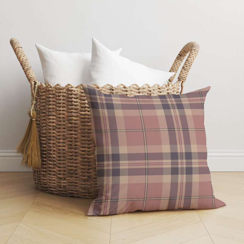 Coussin Vinny, H 20 po x l 20 po, Rose / mauve