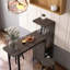 3 Piece Bar Table and Chairs Set with 6-Bottle Wine Rack