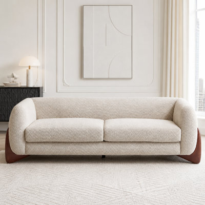 Boucle Sherpa Sofa in Off-White