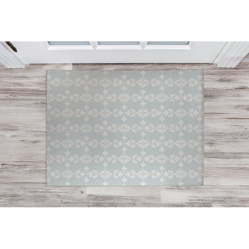 Paillasson Cassia, L 36 po x L 24 po, Bleu clair