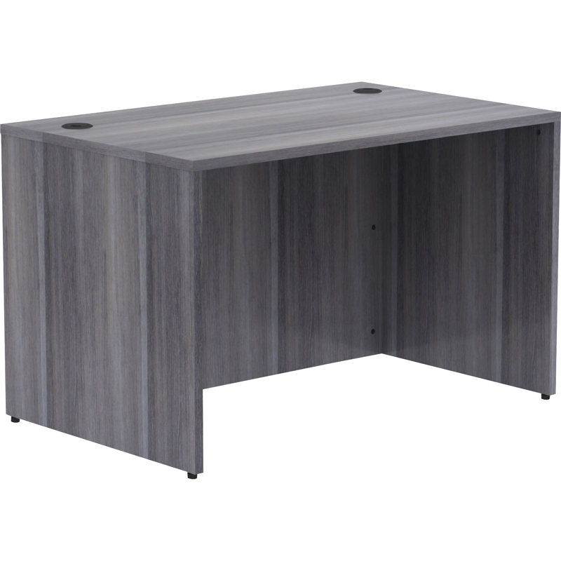 Weathered Charcoal Laminate Rectangular Desk Shell