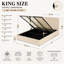 Lit beige King Size rembourré avec coffre hydraulique et système de levage-1719037012-1719037033