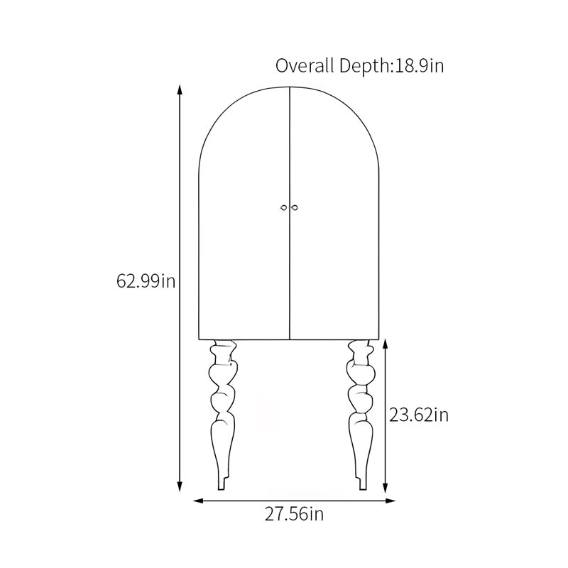 Armoire romaine en bois à double porte
