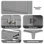 Base de meuble-lavabo simple 29,5 po seulement en gris