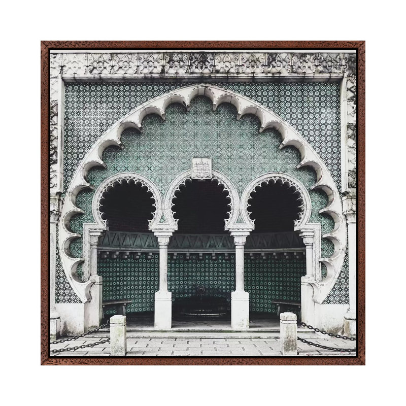 Mourisca by Ingrid Beddoes - Print on Canvas, Classic Brown Wood Framed, 45.72 cm H x 45.72 cm W