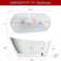 67"L x31.5"W x 28.4"H Acrylic Freestanding Oval Tub with Overflow and Drain