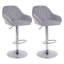 Swivel Upholstered Adjustable Height Counter Stool with Metal Frame-122279880