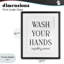 «Wash Your Hands», impression encadrée sous verre, rappelée par lettrage et doublure-573444312-573444315