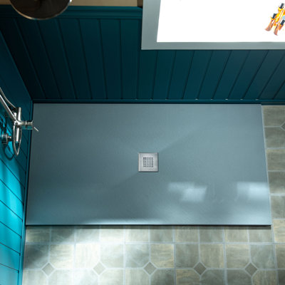 Lyon 47.75-in L x 36-in W Zero-Threshold End-Drain Shower Base with Center Drain Placement, Matching Decorative Drain Plate and Tile Flange, Wheel Chair Access, Low Profile