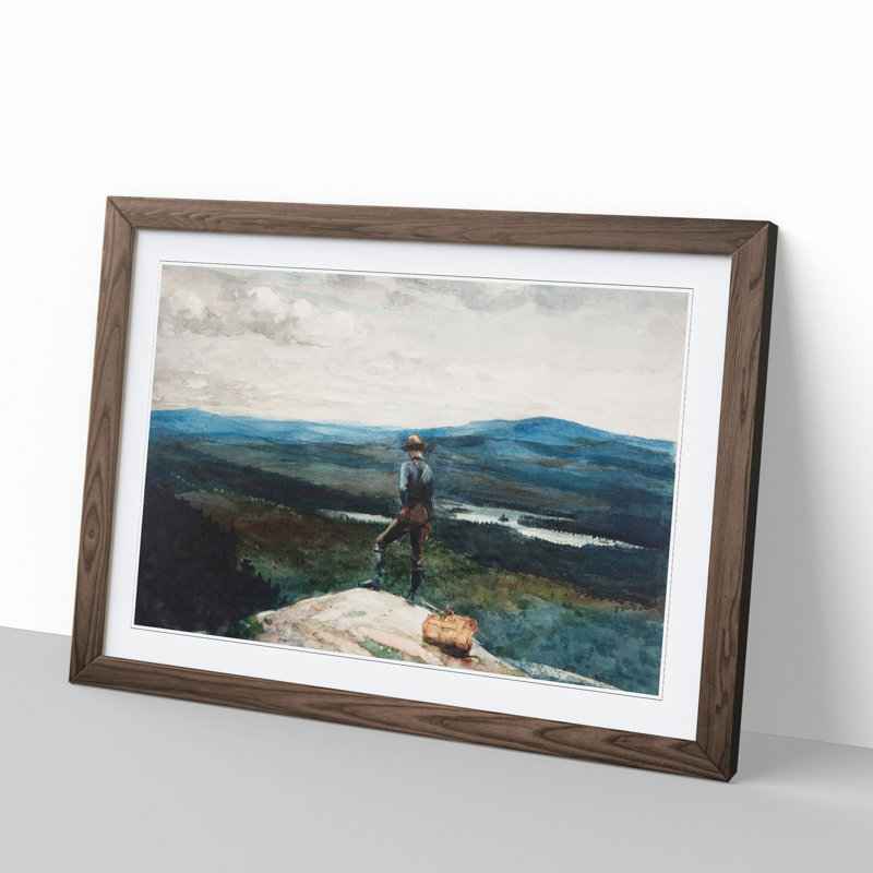 The Ranger Adirondacks by Winslow Homer - Picture Frame Painting, 27cm H x 36cm W x 2cm D, Walnut Framed