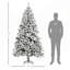 Arbre de Noël artificiel enneigé 7,5 pi avec des branches réalistes, parfait pour un décor des Fêtes sans tracas