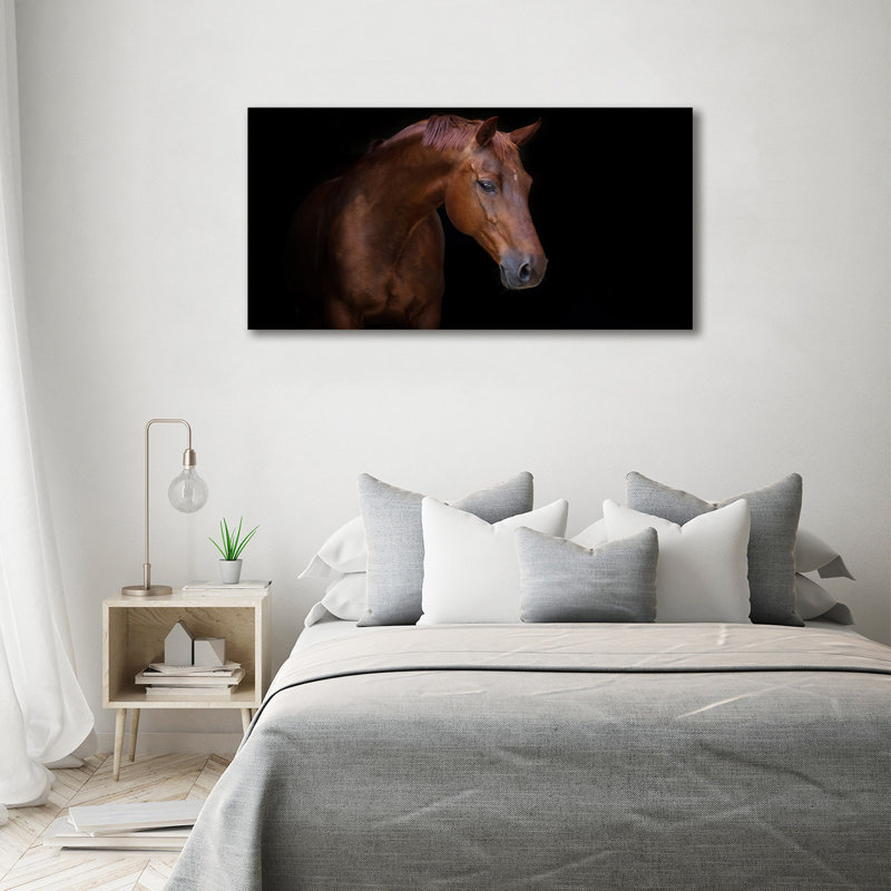 Brown Horse - Wrapped Canvas Print, 70cm H x 140cm W