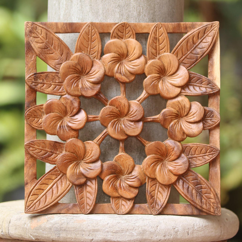 Décoration murale interconnectée en bois Jepun
