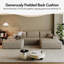 Canapé modulaire en U en velours côtelé de style modulaire Boneless 107,5 "Boneless-352651880-352651886