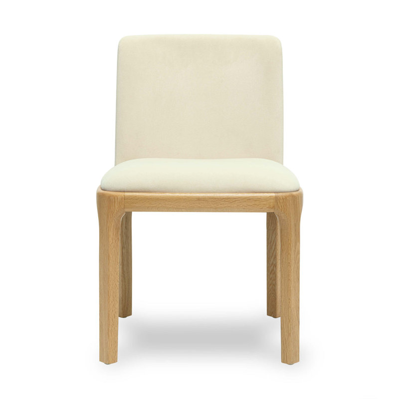 Chaise en velours Heather Performance, Crème, crème