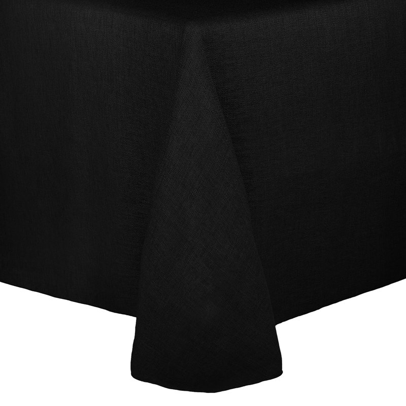 Ultimate Textile Square Tablecloth, Black, 2, 120" x 120"