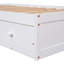 Lit simple spacieux en bois massif avec rangement moderne