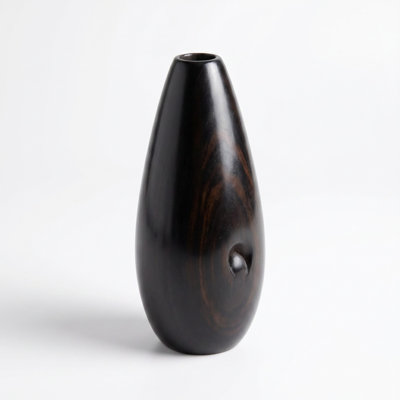 Ebony Wood Vase - Rarico Range