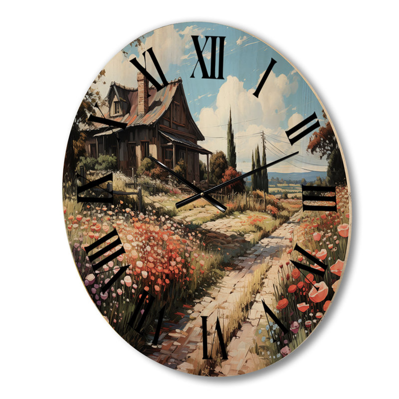Horloge murale en bois campagne, Grand