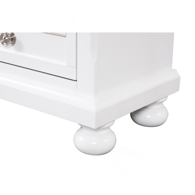 Table de chevet Meade G8905-N, Blanc