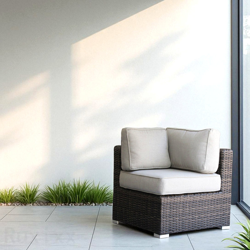 Canapé modulaire en osier brun
