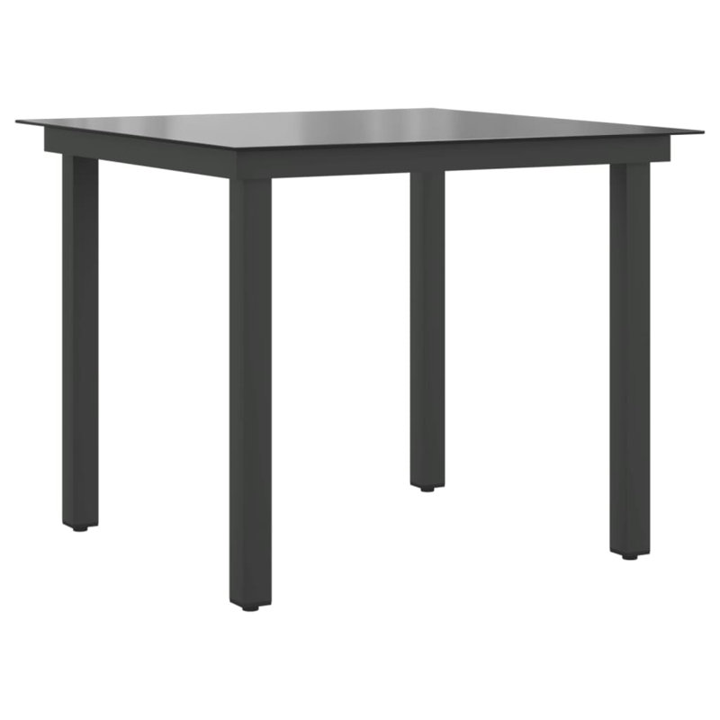 Valet Coffee Table, 31.5" W x 31.5" L x 29.1"  H, Black Frame/Black Top