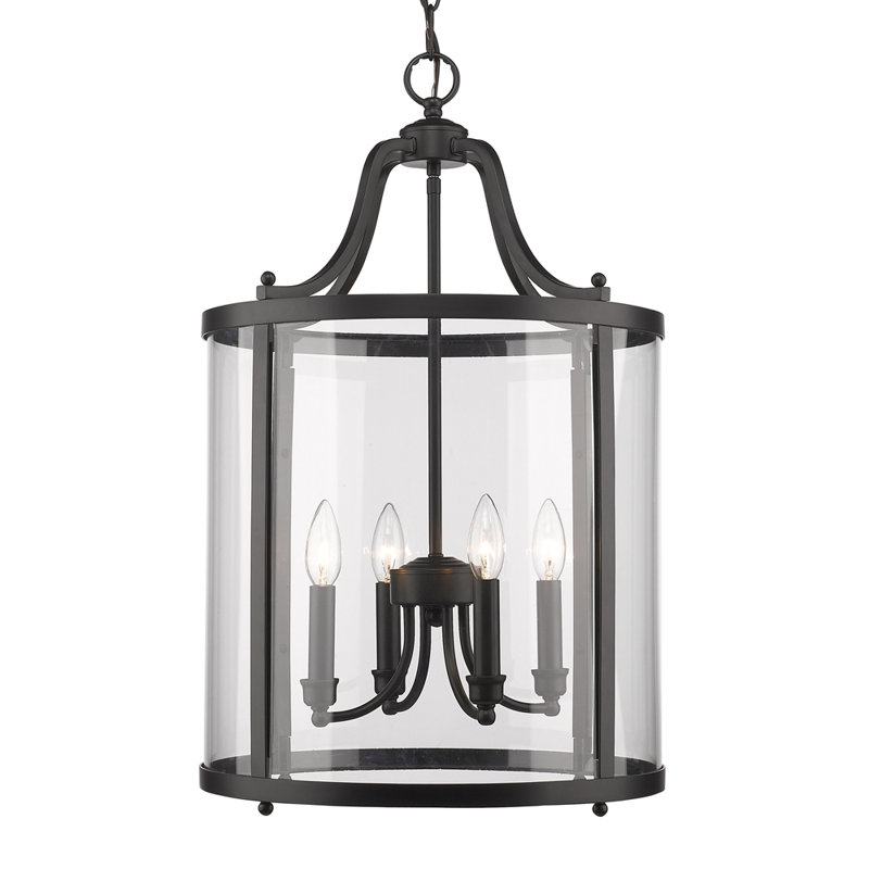Aarav 4 - Light Lantern Pendant, Matte Black