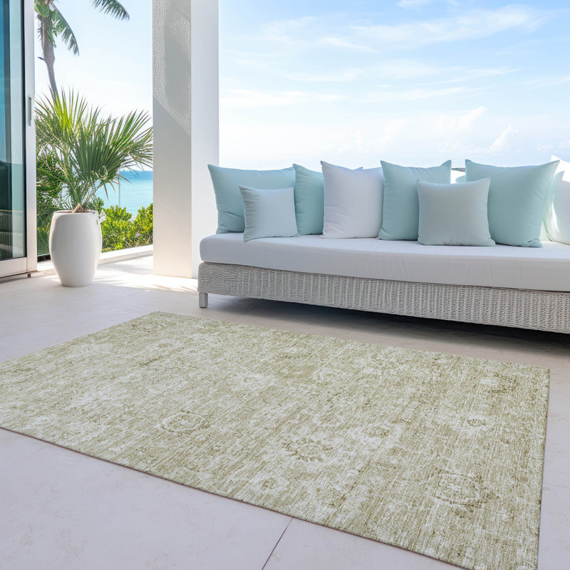 Chroma Brown Washable Indoor-Outdoor Rug - , 2'6" x 3'10"
