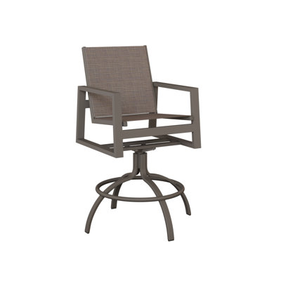 Chaise de bar pivotante en aluminium graphite berlinois Berlin