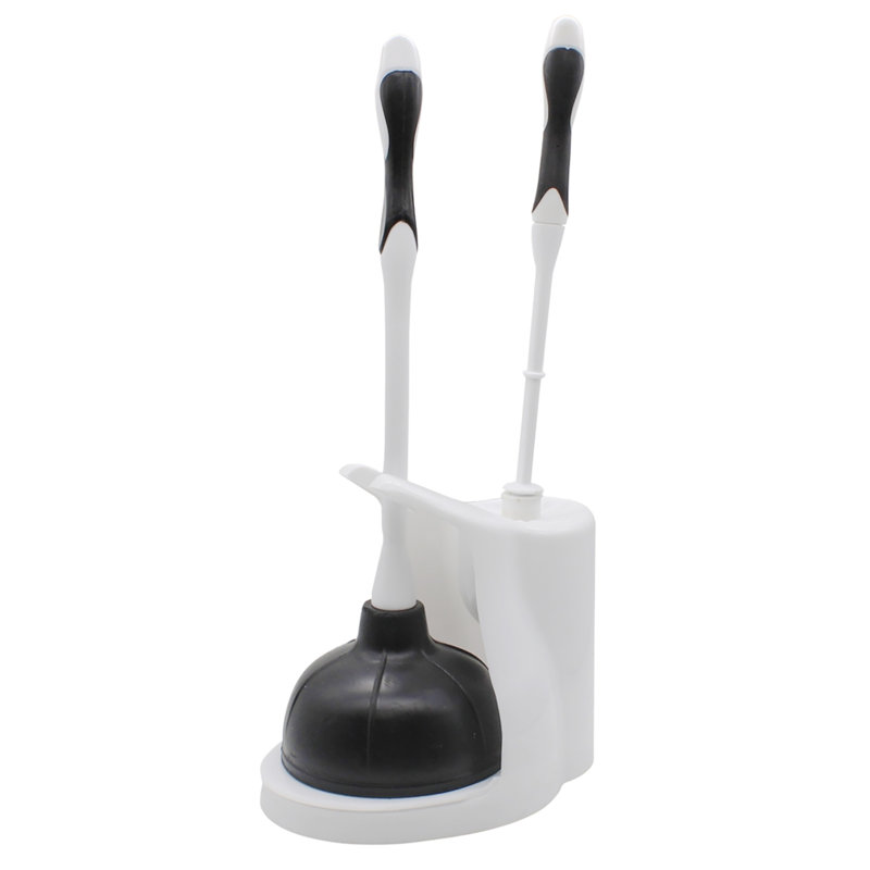 Toilet Brush & Plunger Set With Holder