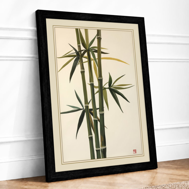 Bamboo In Silence Japandi - Print, Black, A3 - 42.0 x 29.7 cm