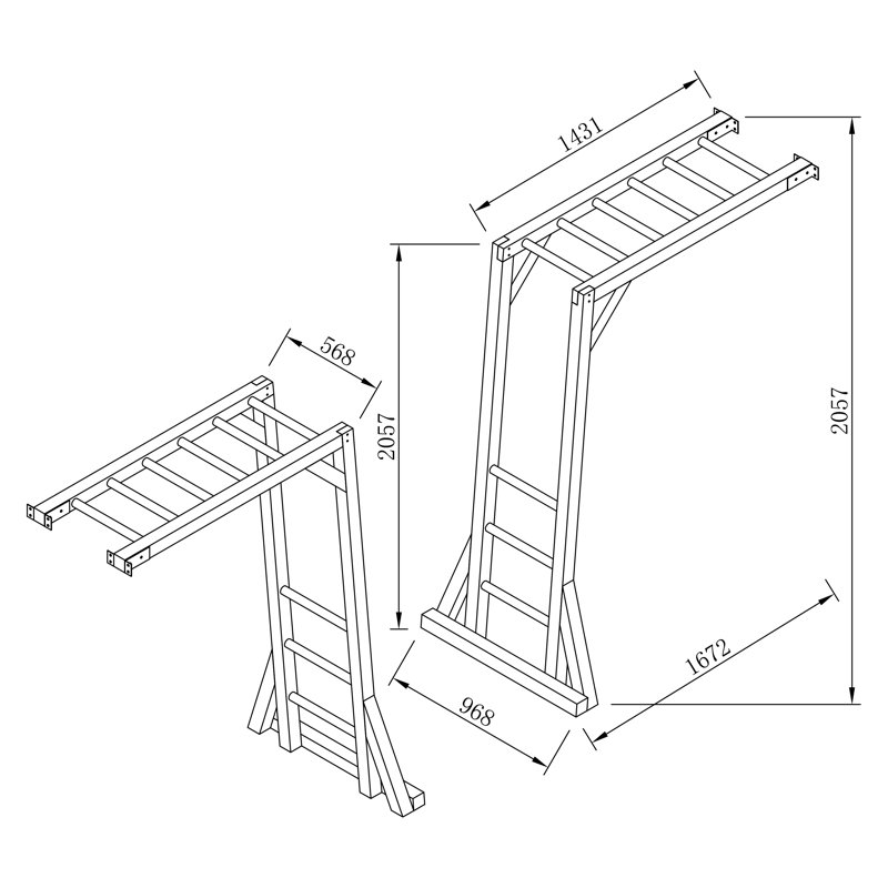 AXI 167.2cm W Wood Climber