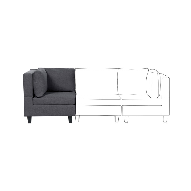 UNSTAD Corner Sofa , Dark Grey