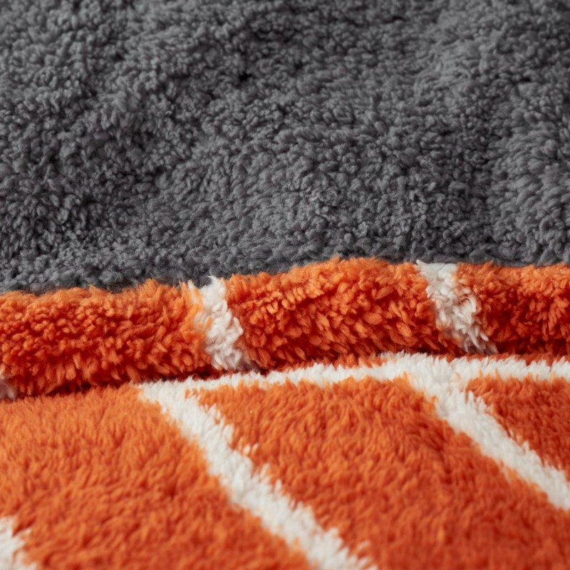 Polyester Geometric Shapes Duvet Cover with Pillowcases, Single - 1 Standard Pillowcase, Orange