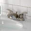 Robinet de salle de bain central à 4 poignées à fixation sur comptoir à 3 trous Kingston-11271893