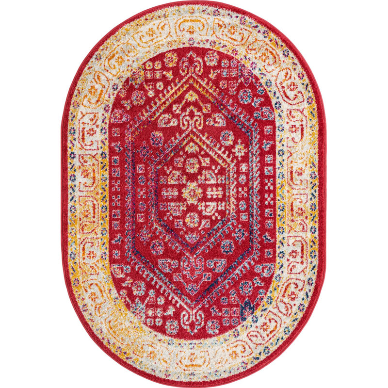 Milojica Oriental Indoor Rug, Oval 4' x 6'