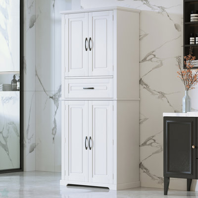 Bathroom Storage Cabinet With Multi-Functional Storage Space, Drawer With Slide Rails, Adjustable Shelf