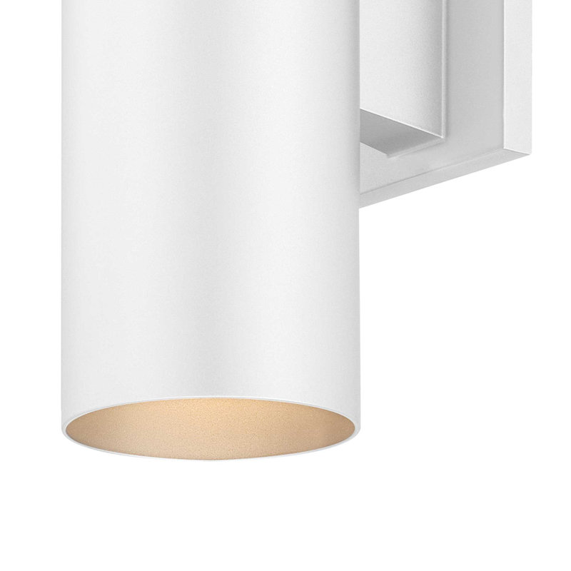  Applique murale ou applique murale blanche en aluminium 2 lumières l 5 po à DEL pour l'intérieur ou l'extérieur, Blanc