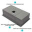 Évier de cuisine à simple cuve encastrable 28 po x 19 po x 10 po en acier inoxydable calibre 16