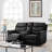 70.8'' Faux Leather Reclining Sofa-650110337
