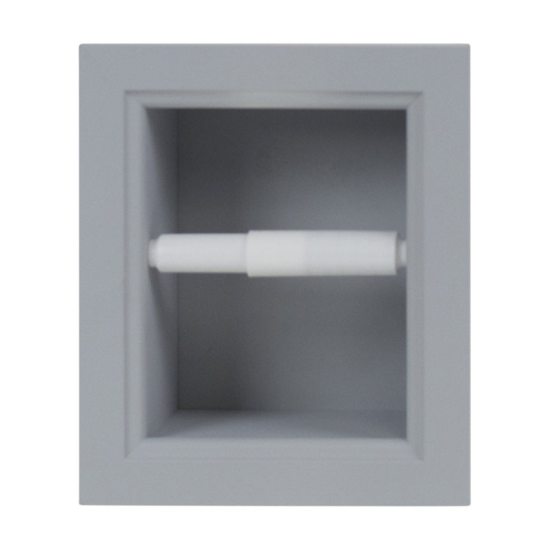Porte-papier hygiénique encastré Tracy, Gris