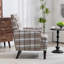 Fauteuil d'appoint en mélange de coton rétro avec garniture cloutée pour le salon et la chambre à coucher-839121532