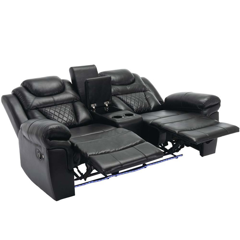 Canapé inclinable 73,2 po Cheon, Noir